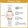 Watch Butterfly Analog Stainless Steel Elastic Stretch Band Arabic Sunray Party Gift for White Friend Women's Charm Quartz, Sparkling, Bangle,