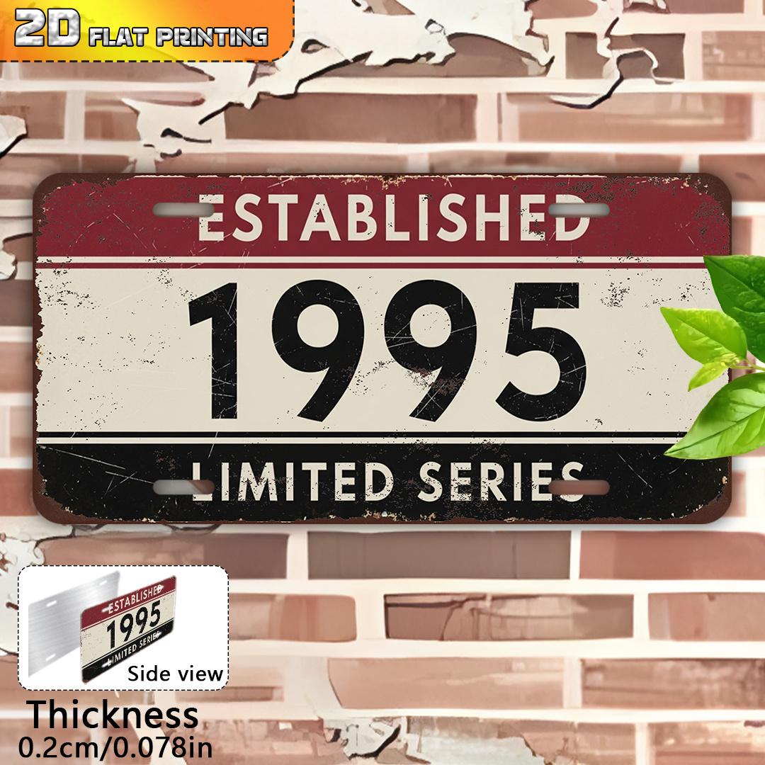 

D Flat Single Item Packaging D Flat Printing Vintage Aluminum Sign Outdoor Wall Decoration Established in Home Dec 15x30cm(5.9x7.8inch)