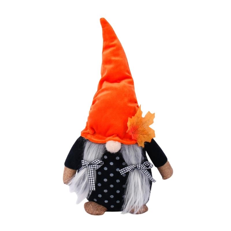 

Plush Gnomes Figurine Doll Autumn Holiday Decors For Mantles Shelf Display Thanksgiving Harvest Halloween Gift
