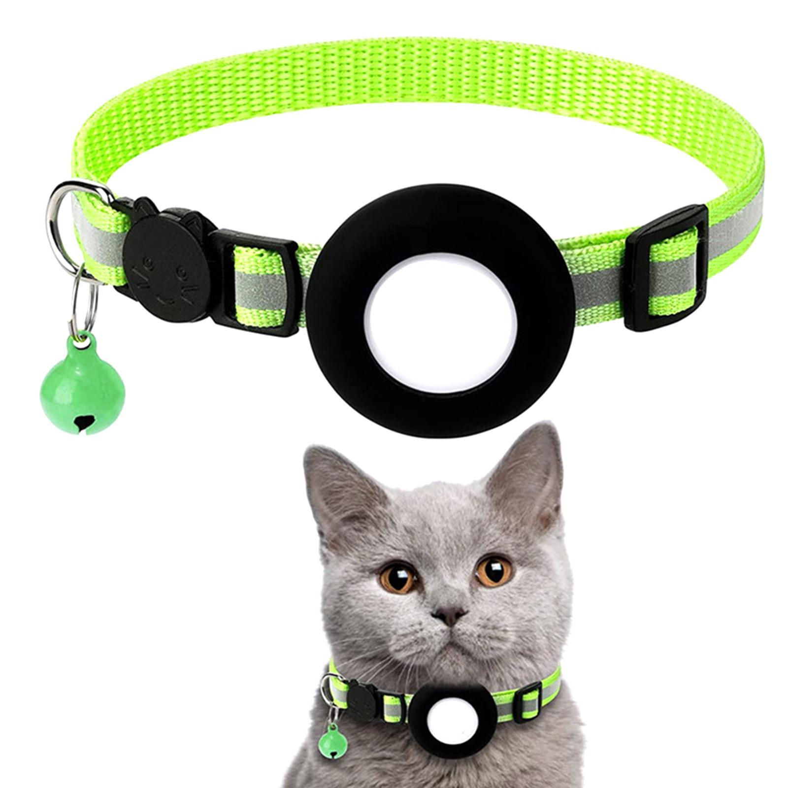 

Стрелец кошка, ошейник, светоотражающий, кошка, ошейник, с AirTag, держатель, и колокольчик, для девочки, мальчика, кошки One Size