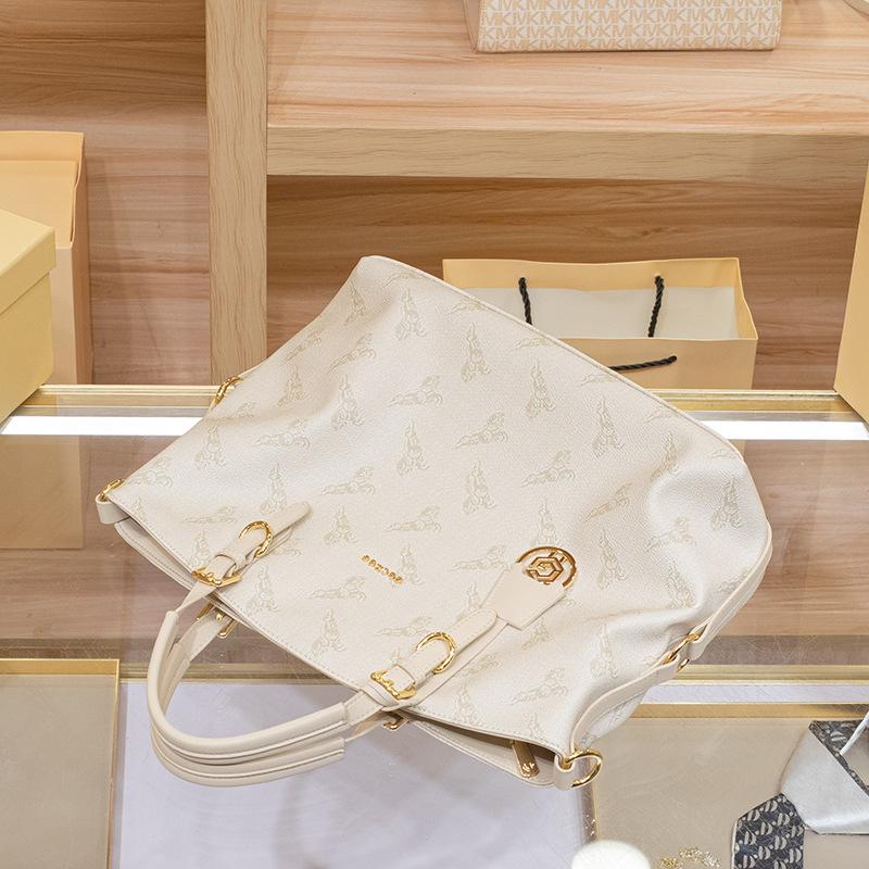 Real Leather Tote Bag for Women, New Summer High-end Feel, Large Capacity Commuting Bag, One Shoulder Hand-held Bag