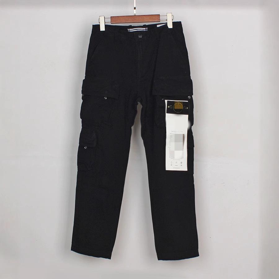 Stone Washed Casual European & American Four-Pocket Loose Solid Color Overalls