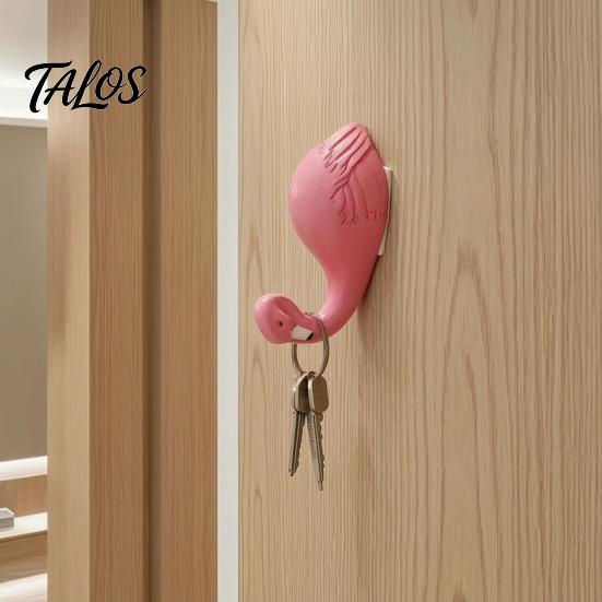 Flamingo Coat Hooks Cute Animal Wall Hook, Flamingos/Giraffes/Swans/Elephants Shape Hanger, Self Adhesive Home Decor Resin Decorative Hook for