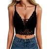 Lace Bralette Crop Top V Neck Adjustable Straps Unlined Wireless Bra Y2K Style Lace Camisole Tank Top