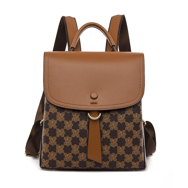 

Рюкзак 2025 новый женский легкий роскошный большой вместимости из мягкой кожи дорожный рюкзак простой модный дорожный снижающий нагрузку женский рюкзак