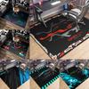Gaming Esports Neonlichter Geometrisches Controller-Muster Teppichmatte für Jungenzimmer Gaming Wohnzimmer Heimdekoration Teppich