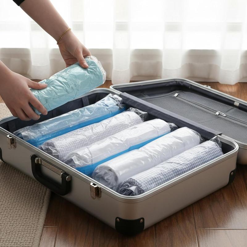 Compression Bags for Travel Space Saver Vacuum Storage Bags No Pump Needed for Clothes Luggage Home Organizer Cruise Camping Accessories