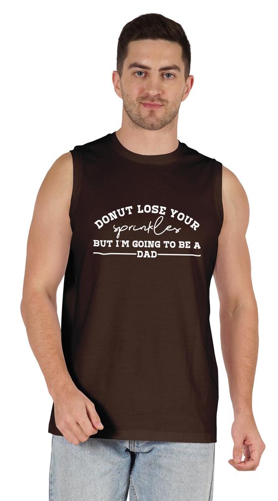 Inkmeso Men  s Tshirt   Donut Loose Your Sprinkles But I  m Going To Be A Dad   Graphic Tshirt For Pregnancy