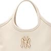New MLB Monogram Tote Bag, Shopping Bag, Handbag Women's Ecru/Black/Brown 7ACRMDN5N