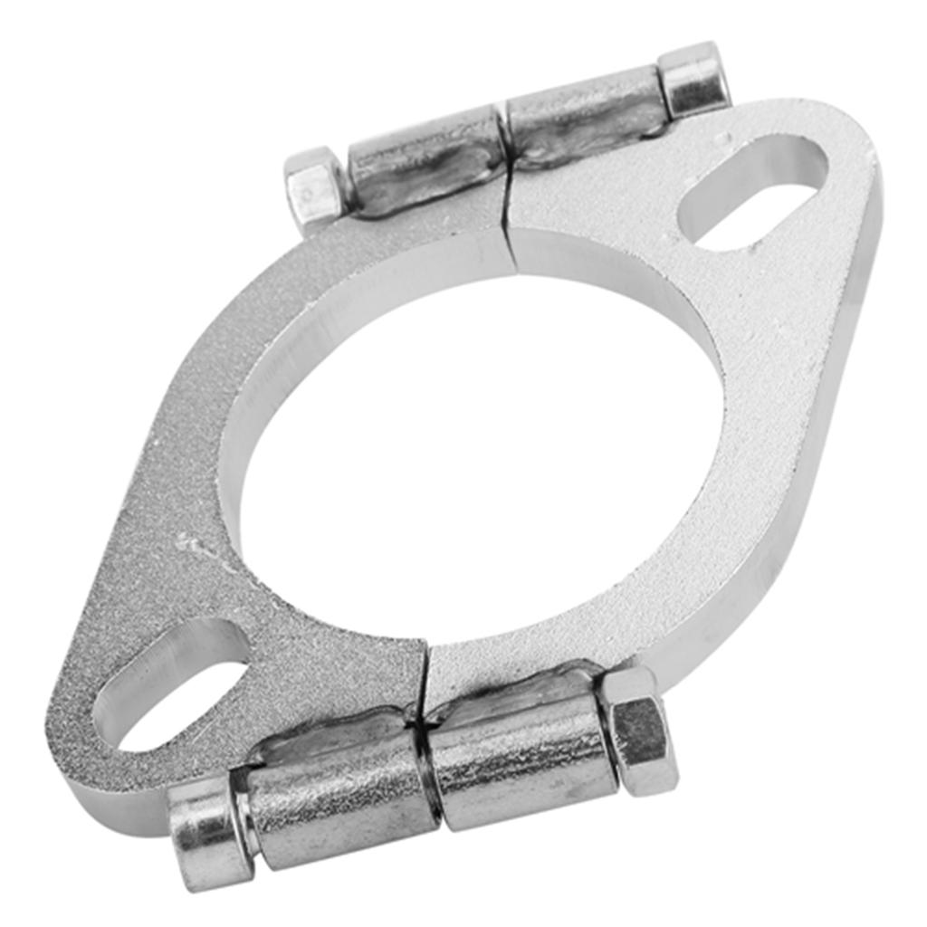 2.5in 63mm Steel Exhaust Flange Flat Oval Split Repair Replacement Accessory