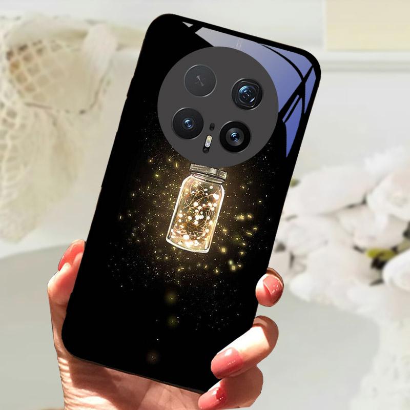 Case For Honor Magic 8 8Pro Luxury Fashion Tempered Glass Phone Back Cover For Honor Magic8 Funda Camera Protection Casing Funda