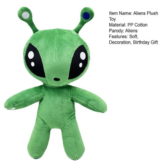 Grünes Aliens-Plüschtier, gefüllte Aliens-Puppe, mutierte Kreatur, Plüschtier, Dekoration für Zuhause, Schlafzimmer, Kinder, Erwachsene, Weihnachts- und Geburtstagsgeschenk