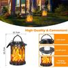 Solar Flame Lantern With Clip Outdoor Garden Landscape Lighting For Patio Decor