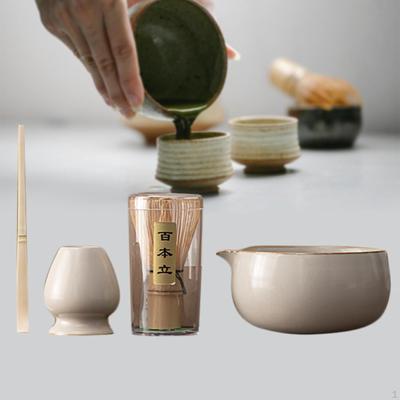 Ιαπωνικό Σετ Matcha Μπαμπού Χτυπητήρι και Βάση Πρωτοτυπία, Πλήρες, Χειροποίητο, Μπολ Matcha για την Κουζίνα
