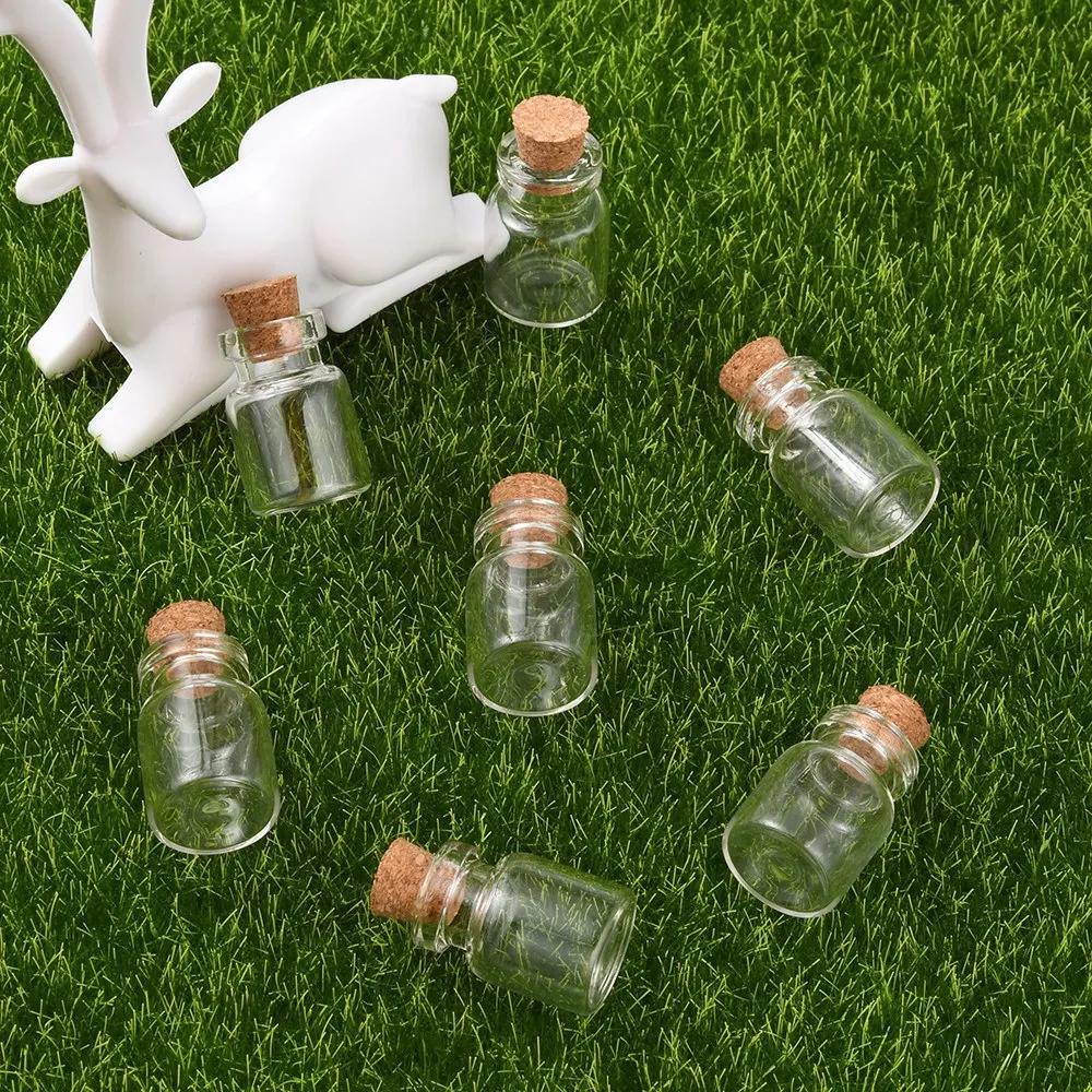 Empty Wish Bottles Tiny Glass Jars with Cork Stoppers Transparent Spice Message DIY Drifting Vials Wedding Party Decor Gifts