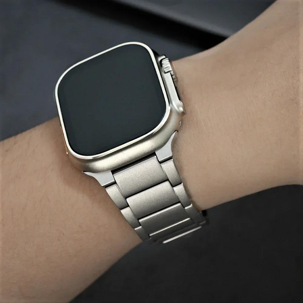 Titanium Business Strap for Apple Watch Series 11 46mm Ultra 3 2 49mm Band 45mm 44mm Luxury Correa for IWatch 9 8 7 6 Se 5 41mm