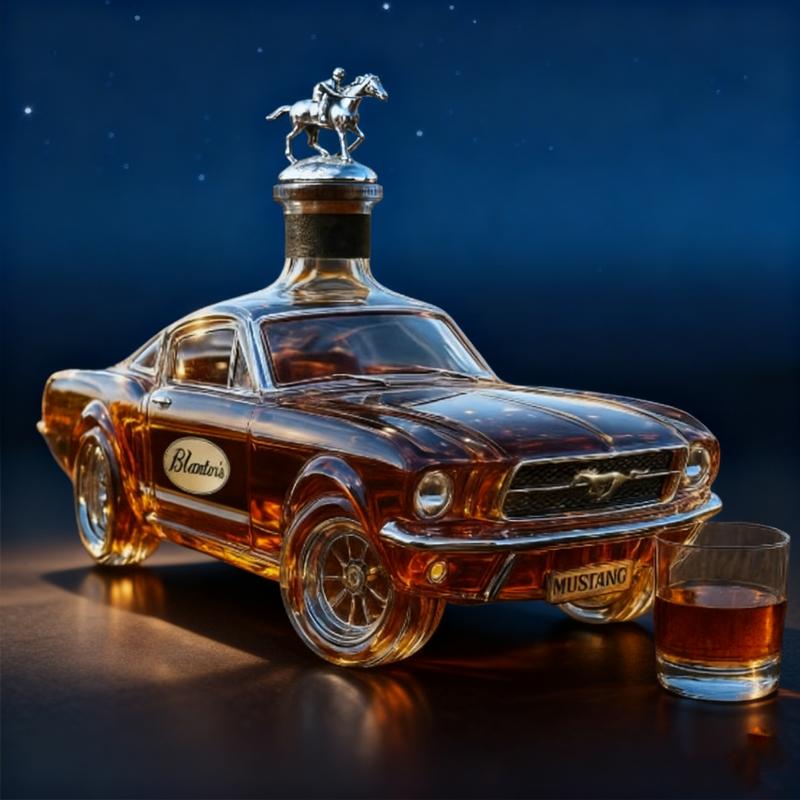 New Creative Car Shape Empty Wine Bottle Household High Boron Glass Bottle Modern Style Irregular Sealed Whiskey Wine Set