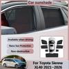 Sun Visors For Toyota Sienna XL40 2021 2022 2023 2024 2025 2026 Car Mesh Sunshades Heat Insulation Privacy Curtains Accessories