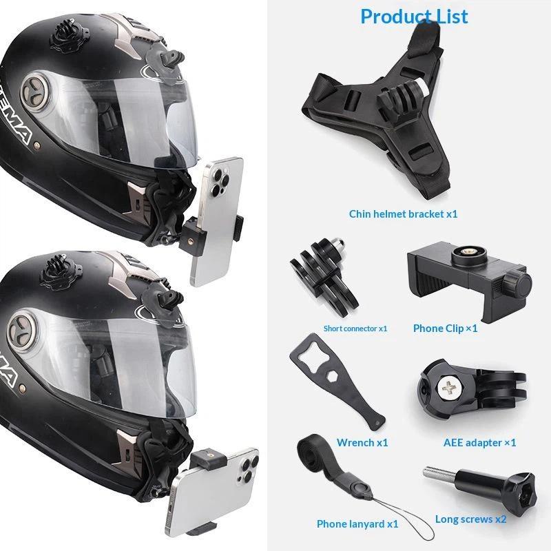 Helm-Kinnbefestigungsgurt für Action 6 5Pro Hero 13 12 11 Motorradhelm-Kinnhalter Kamera Zubehör