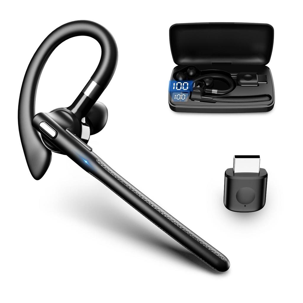 Bluetooth Business Headset with AI Translation, Noise Reduction, Long Battery Life, New Single Ear On-Ear Design, Version 5.4