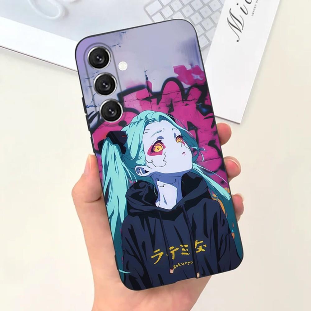 

R-Rebecca C-Чехол для телефона в стиле киберпанк для Samsung S25, S24, S21, S22, S23, S30, Ultra, S20, Plus, Fe, Lite, Note, 10, 9, 5G Черный Samsung S24ULTRA
