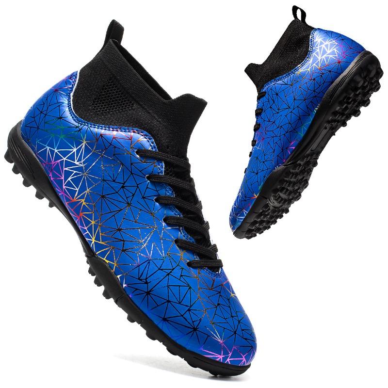 Fußballschuhe Herren/Damen Lightning Camoufl e Fußballschuhe Gummi Weiche Sohle Kurze Stollen Kunstrasen Jugend Kinder Fußballschuhe