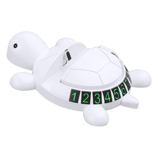 Car Phone Holder with Parking Number Plate 2-in-1 Multi-functional Turtle Shape Mobile Phone Stand 360 Degrees Rotation Vehicle Dashboard Phone Mount