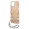 Guess Guhcp13Shflsd Iphone 13 Mini 5,4Złoty/Gold Hardcase Flower Strap
