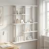 Wall Mounted Shelf Unit White 102 X 20 X 130 Cm Engineered Wood