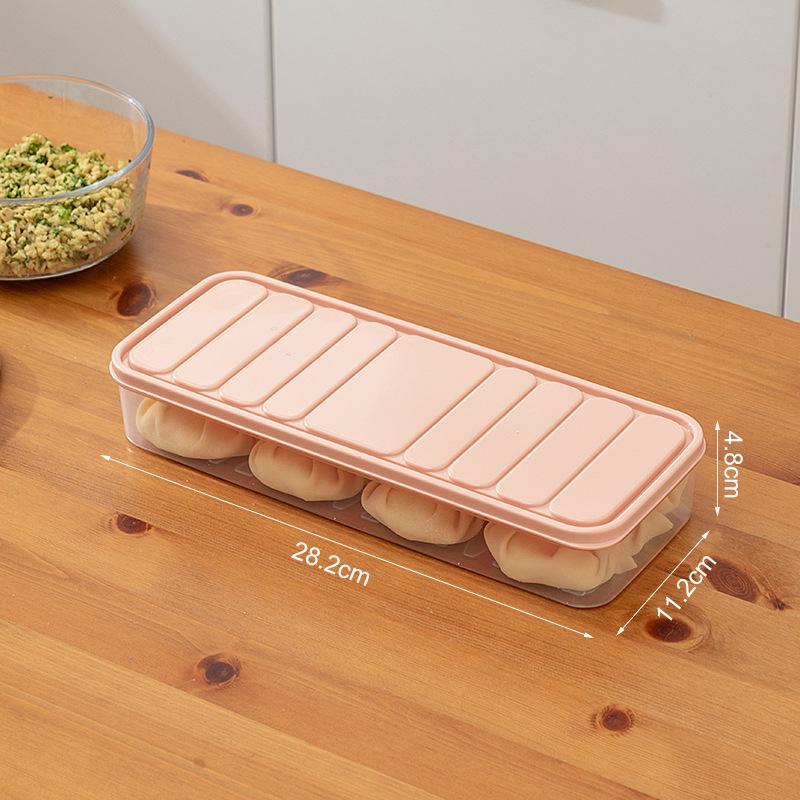 Household Lidded Square Refrigerator Storage Box for Quick-Freeze Dumplings and Sealed Fresh Food.