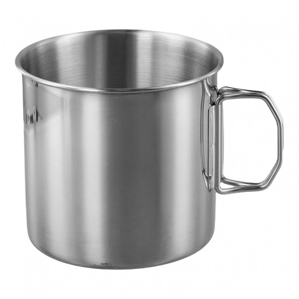 Lightweight Handle Water Cup Picnic Mug Silver 260/350/600/660ML