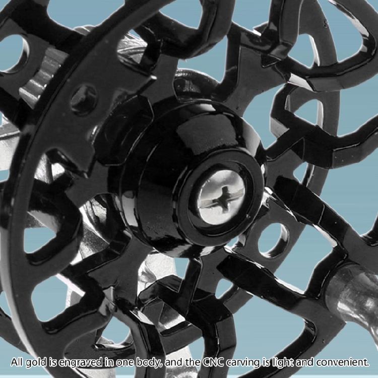 Fly Reel Right Handed Mini Lightweight Fishing Reel 53mm/50g Aluminum Alloy Ice Fishing Wheel Reel Spools Tackle Reel