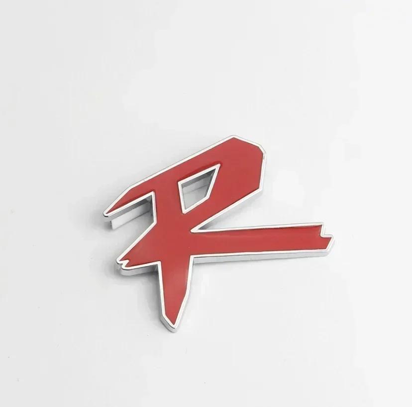 3D Metal Letters R Logo Rear Boot Trunk Emblem Badge Sticker Decals For Civic Accord FIT TYPER Car Styling Accessories