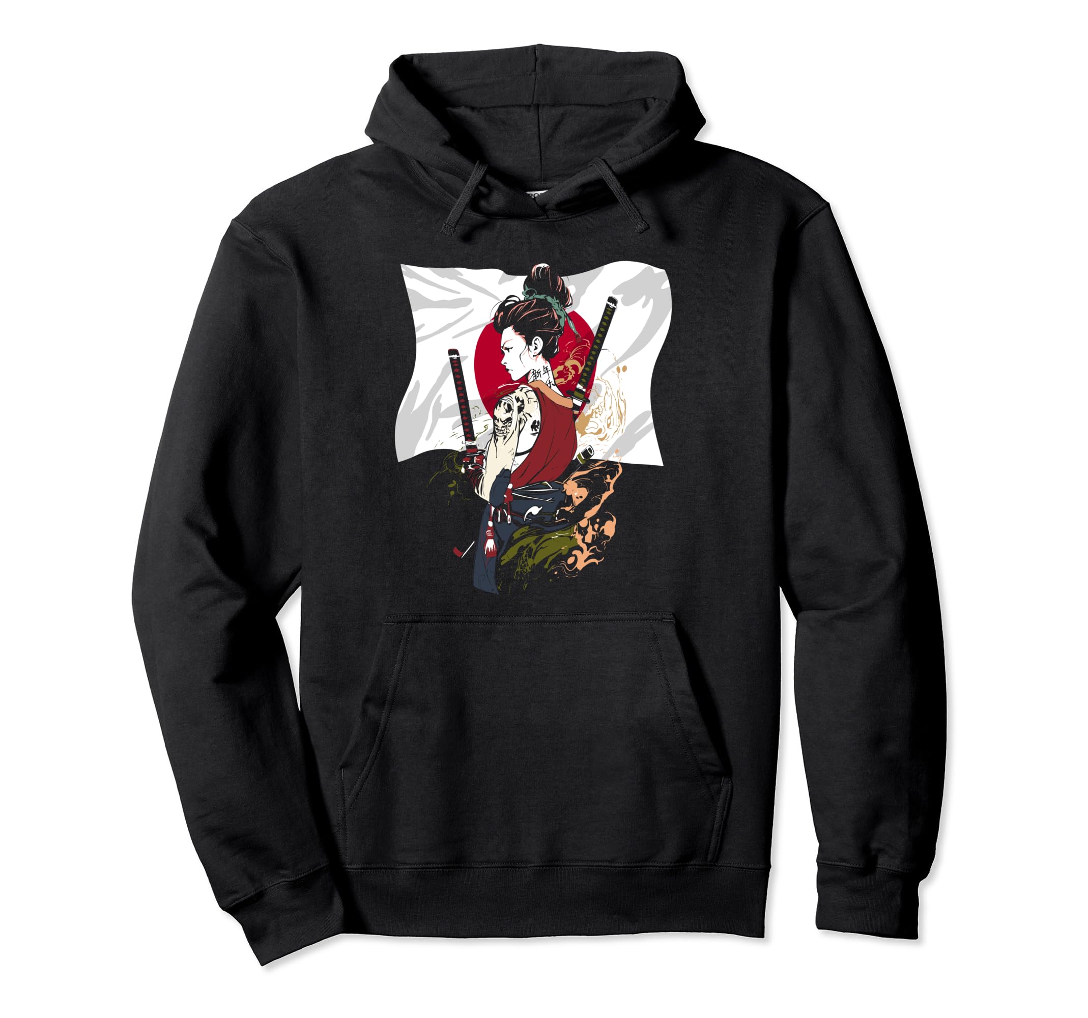 Samurai Girl and Japanese Samurai Girl Hoodie