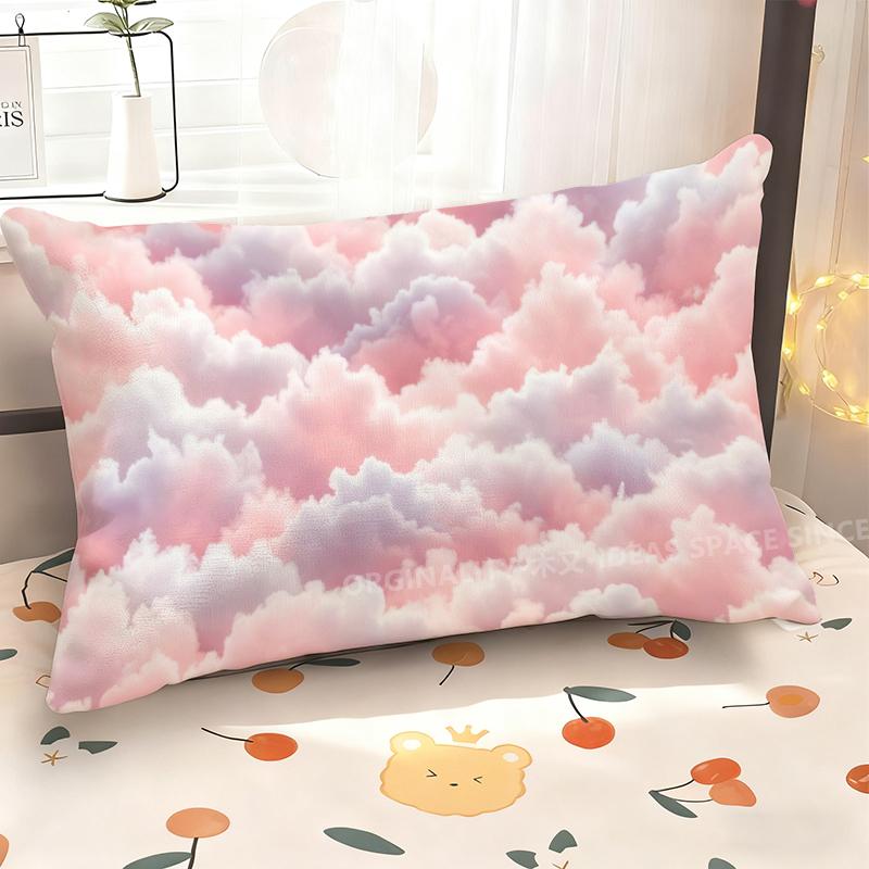 Dreamy Clouds Patterned Pillowcase Suitable For Sofa Bedroom Car Pillow Cover Cushion Rectangular Back Cushion