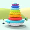 Montessori Toy Rainbow Stacker Baby Toy Irregular Square Stacking Rainbow Tower  Kids