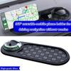 Multifunctional Anti-Slip Car Dashboard Pad with Rotating Phone Holder | Large Capacity Glasses And Key Storage, Heat-Resistant Silicone, Grid Design