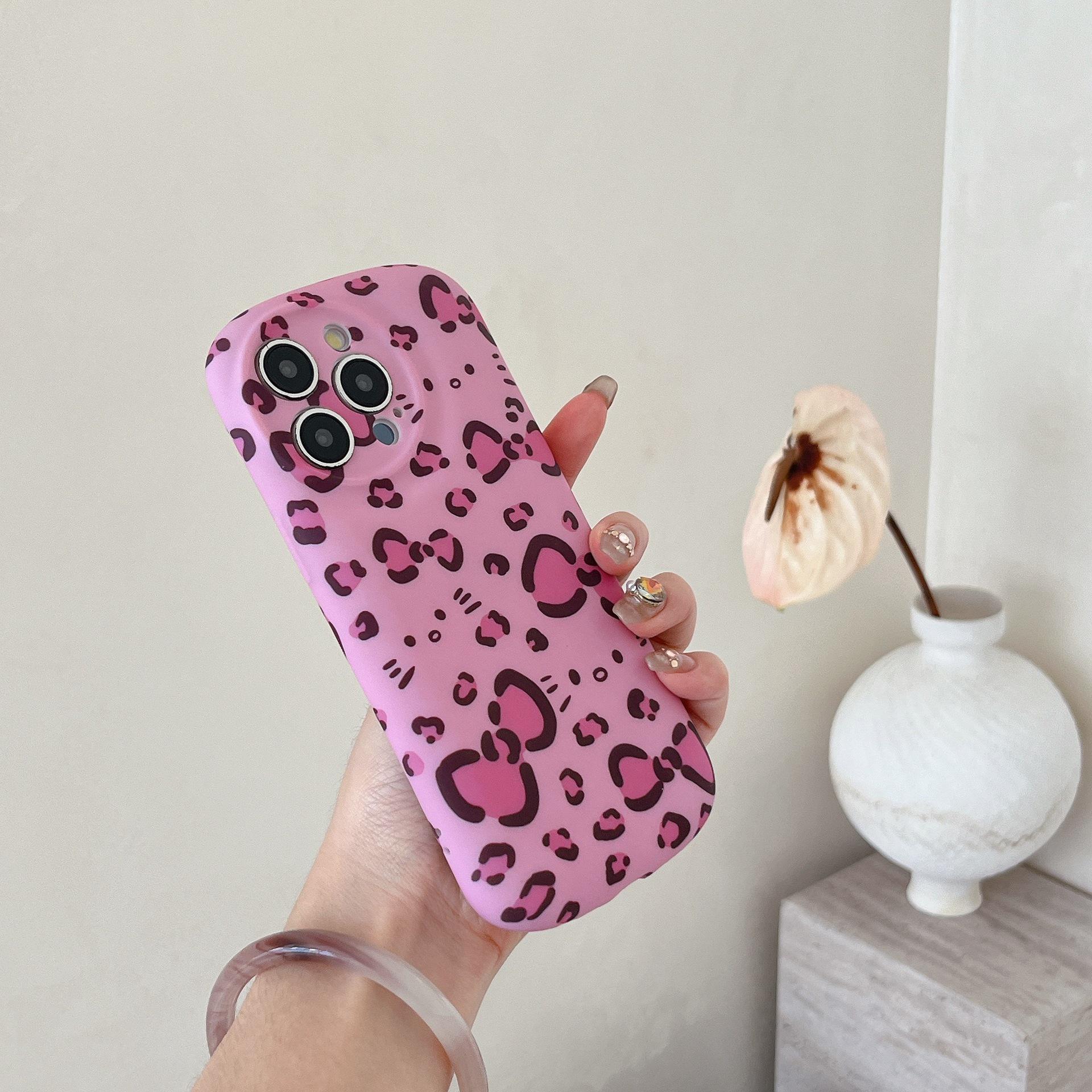 

Leopard Print Bow iPhone 16 Pro Max Case - Frosted Sweet Cool Design 16 Pro Max