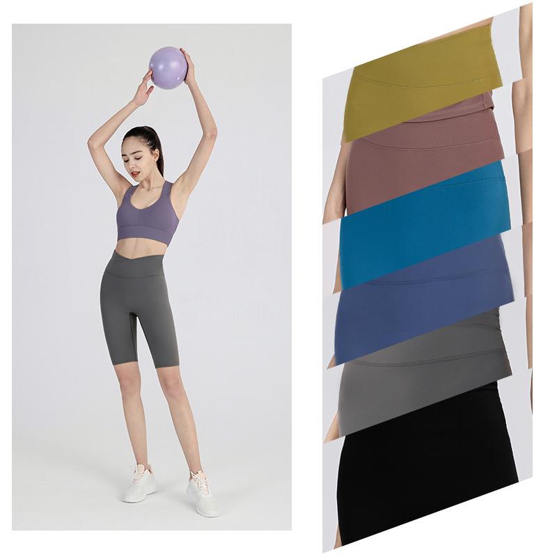Hip Lifting Sports Shorts Women's High-waisted Skinny Quick-drying Yoga Trousers Bottoming Running Fitness Cycling Trousers