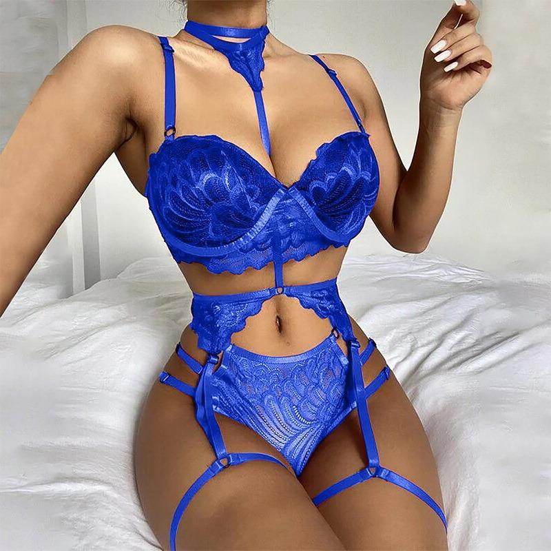 Large Size Sexy Erotica Women Lace With Chest Pad Lingerie