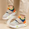 Breathable Kids Sneakers Lightweight Mesh Upper Adjustable Strap Slip Resistant Sole Casual Athletic Shoes for Children