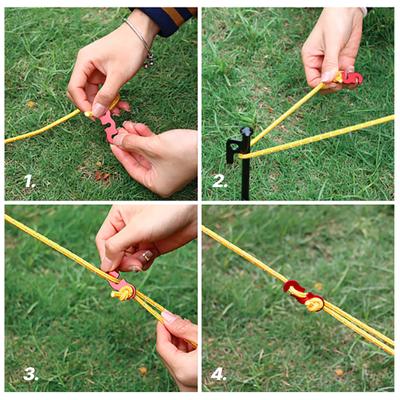 10 Stück Zeltseilspanner Stopper Camping Zelt Anwing Plane Abspannspanner Winddicht Seil Schnalle Baldachin Seil Einsteller