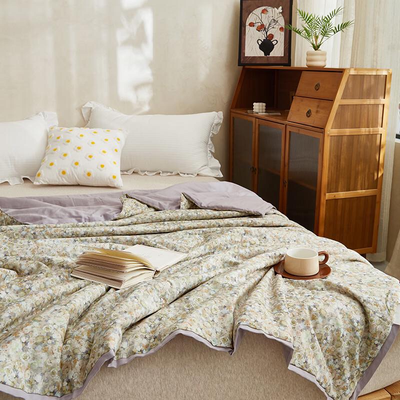 Tianqin Monet Garden Double-Layer Washable Summer Quilt
