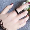 Fashion 6mm Rose Gold Color White Black Enamel Charm Ring for Woman Man Wedding Jewelry Gift 316L Stainless Steel Never Fade