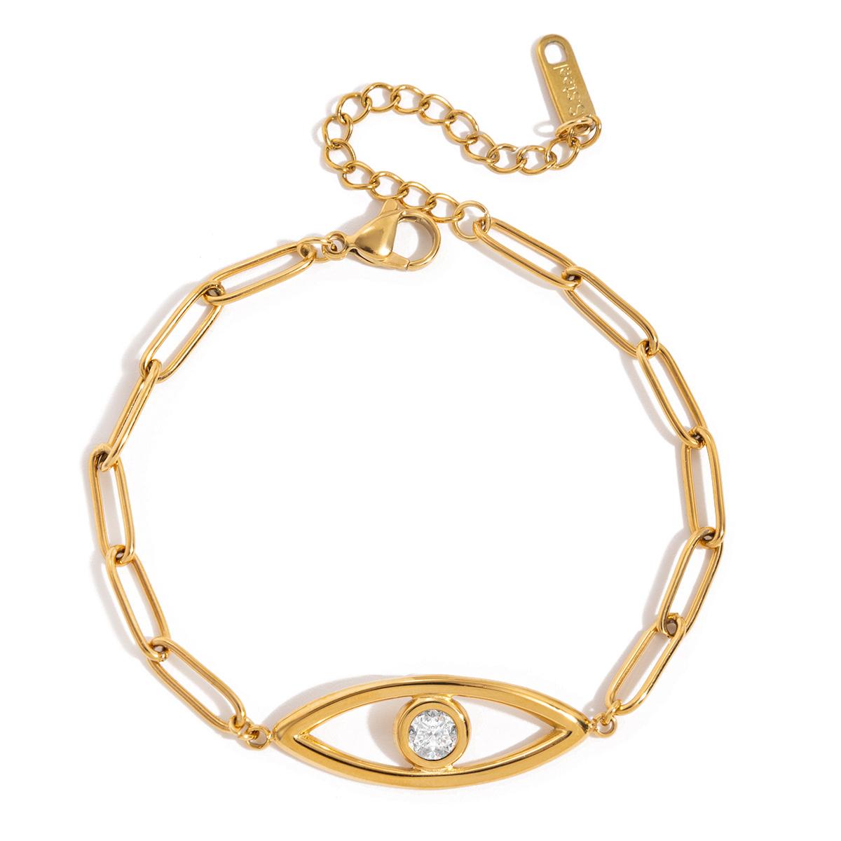 

Yori Shiny Cubic Zirconia Devil s Eye Bracelet for 18K Gold PVD Plated Women High Quality Jewelry Waterproof 2025 Wrist Jewelry