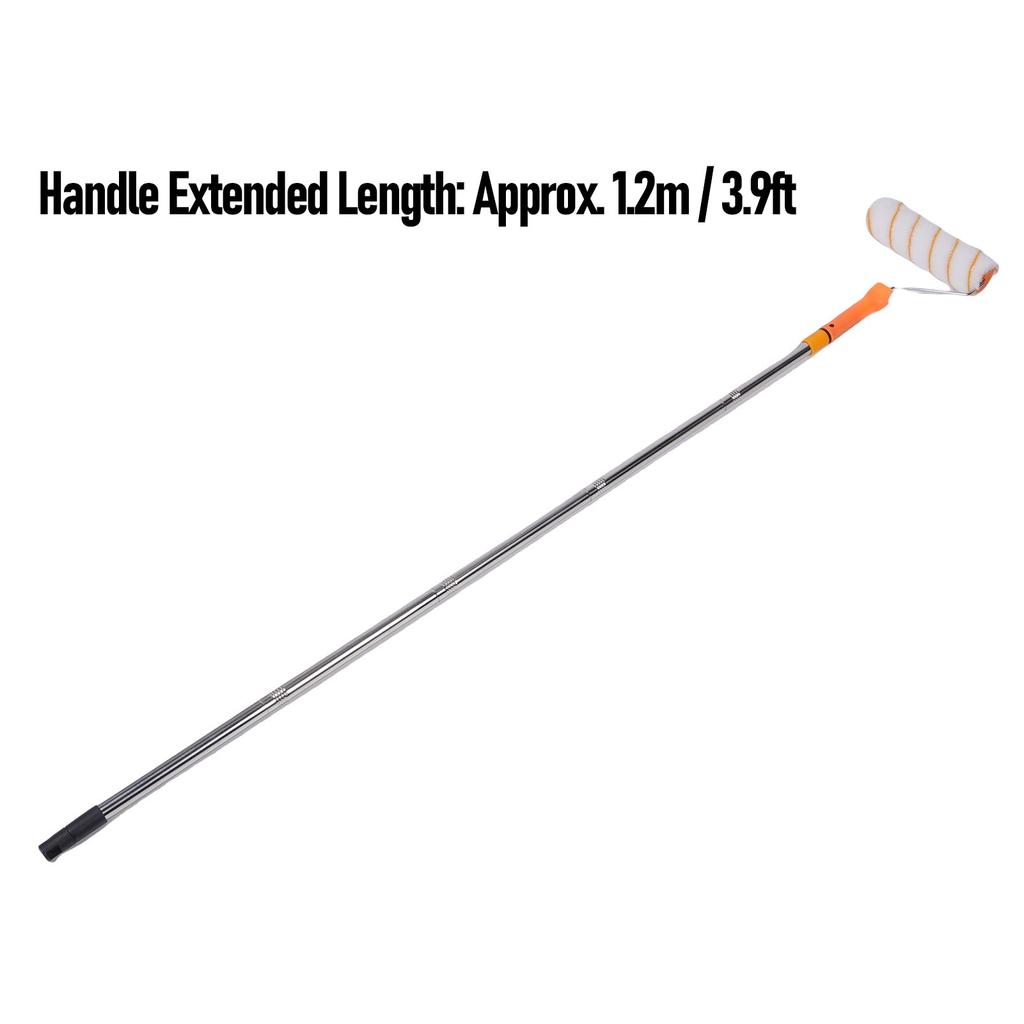 Paint Roller Kit Set Multi Function with 1.2m Stainless Steel Extended Detachable Pole Handle for Wall Ceiling