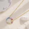 European & American S925 Sterling Silver Zircon Circle Necklace – Personalized Clavicle Chain Accessory