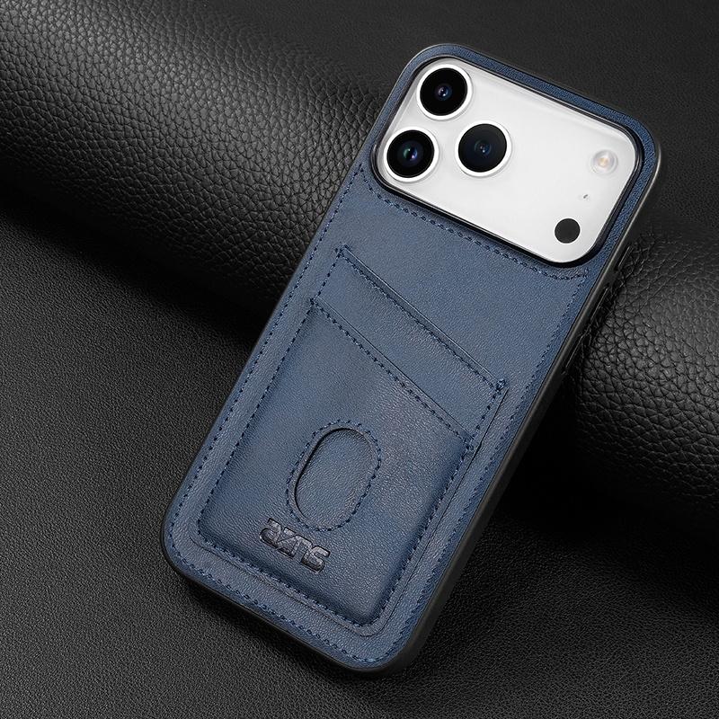 Luxury Phone Case Card Holder PU Leather Magnetic Pocket Cover For iPhone 17 16e Pro 15 14 13 12 11 Max 16Plus Soft Back Cover