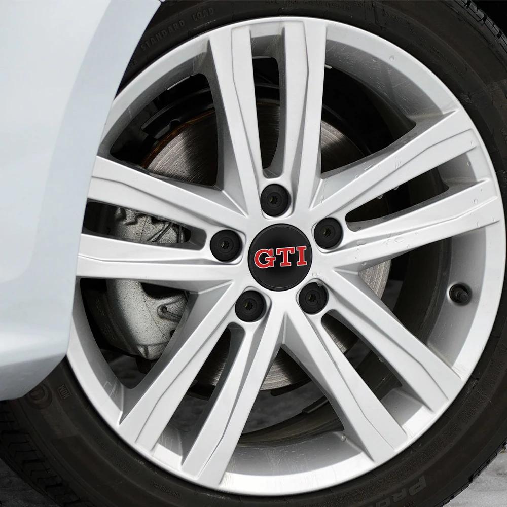 2025 Horké 4ks 56/65/66mm Krytka středu kola auta Kryt náboje Znak Pro Volkswagen VW Golf R GTI Touareg Jetta CADDY GTD Polo Tiguan