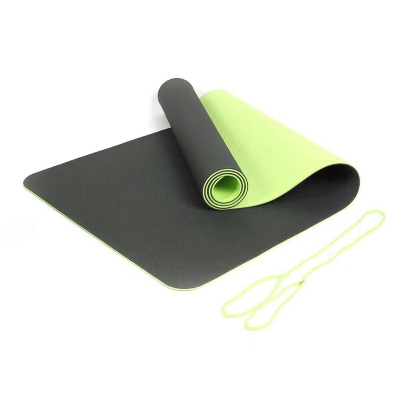 Extra Thick TPE Yoga Mat 6mm Non-Slip Exercise Beginners Women Home Fitness Gym
